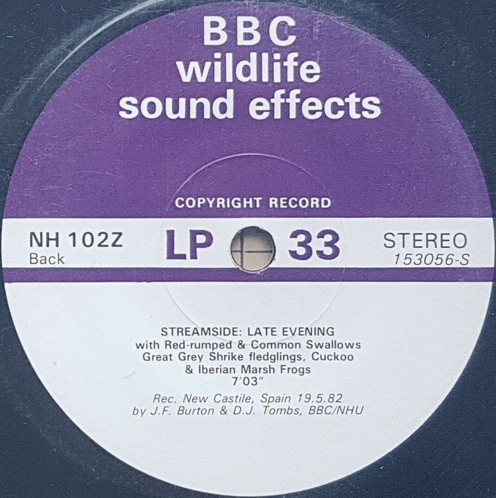NH 102Z Australian / Spanish animals Not registered from the BBC records and Tapes library Label